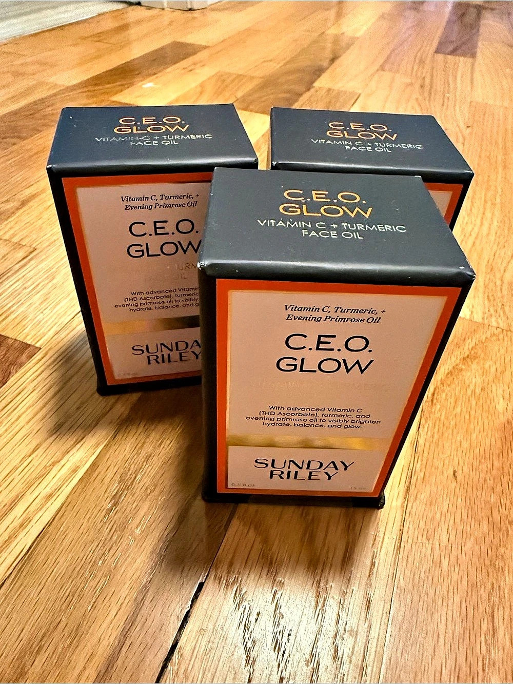 Sunday Riley C.E.O. Glow Vitamin C Face Oil 3-Pack NWT